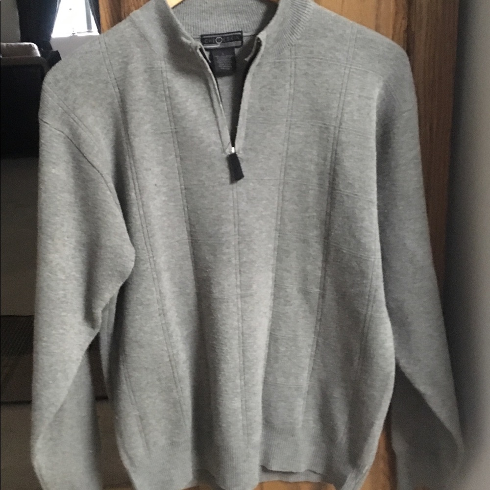 Men’s ZipUp Sweater Gray Large
